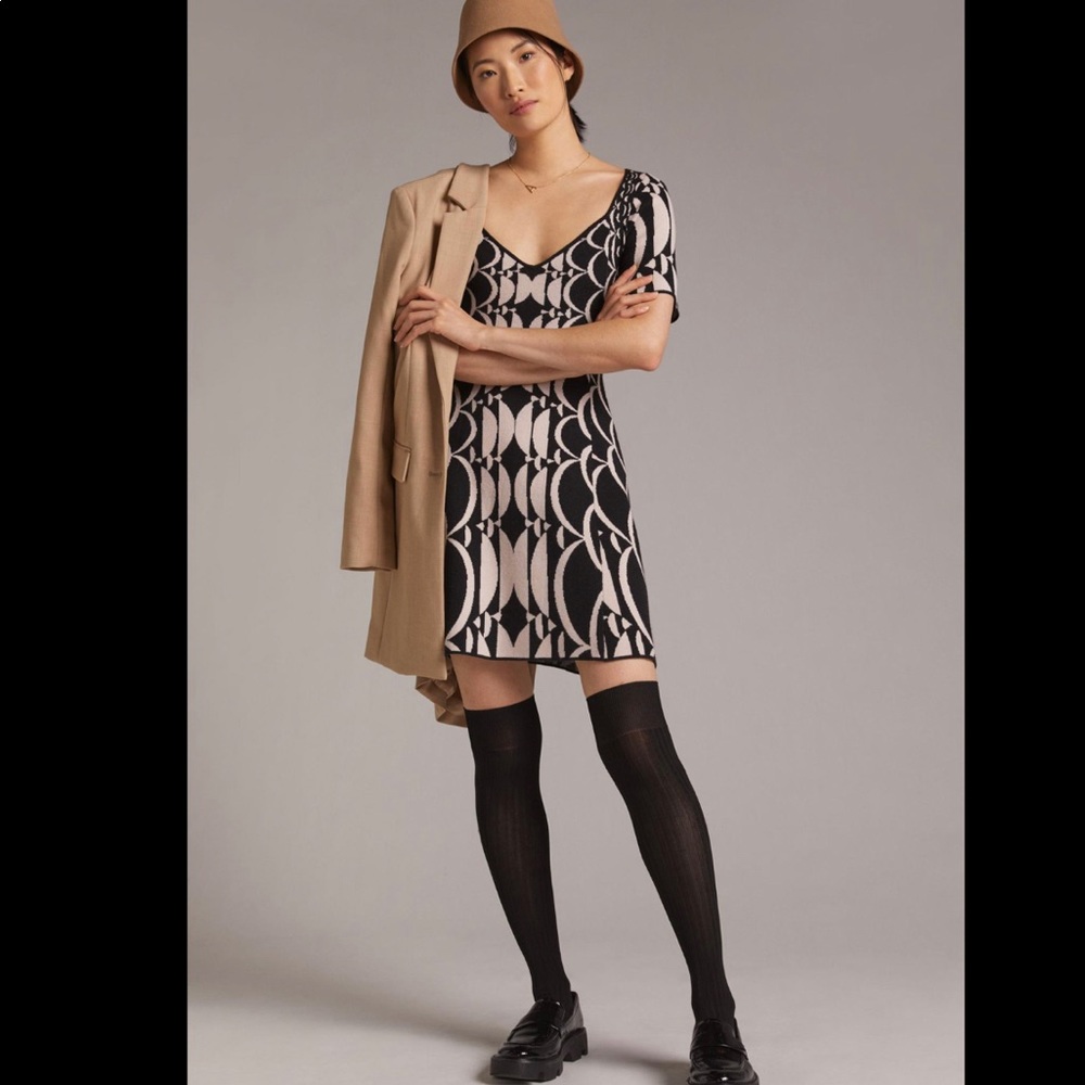 Anthropologie Jacquard dress